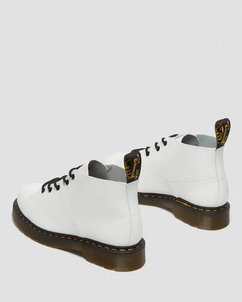 Dr Martens Church Smooth Leren Apenlaarzen Heren Wit | NL 261SGL